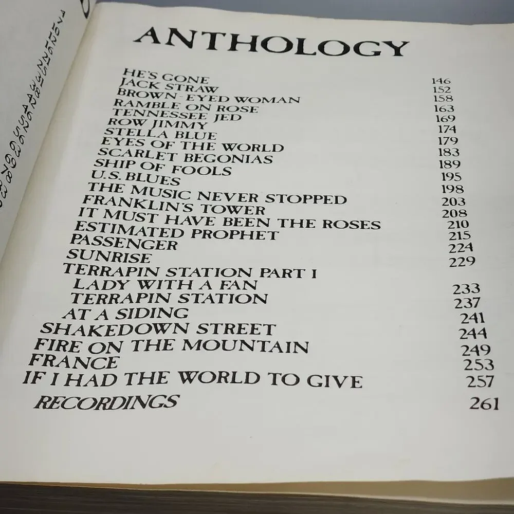 The Grateful Dead Anthology 1979 Songbook